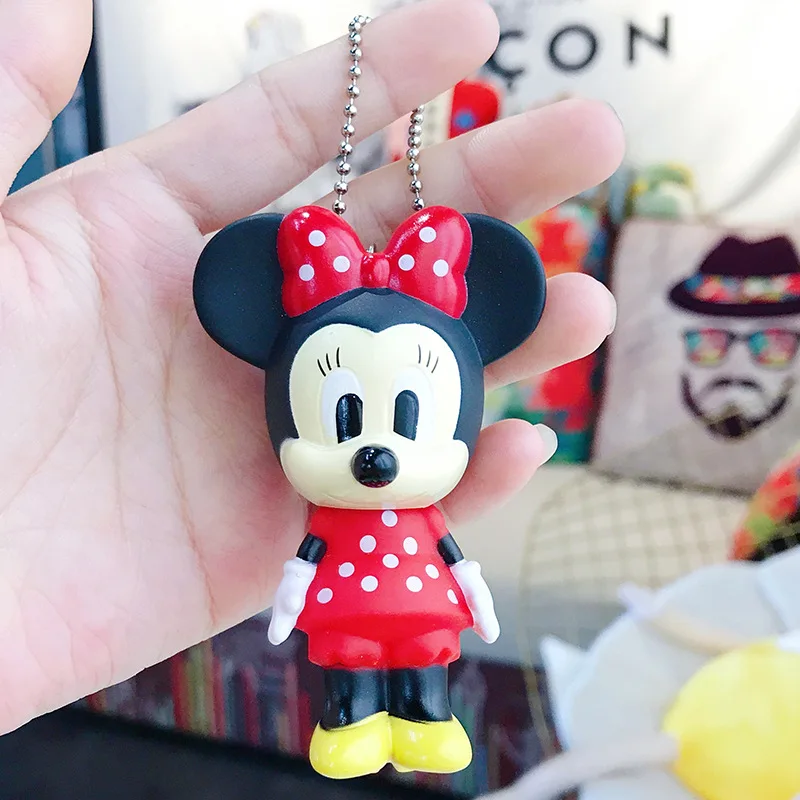 Милый мультяшный виниловый брелок с Микки и Минни индивидуальный тренд