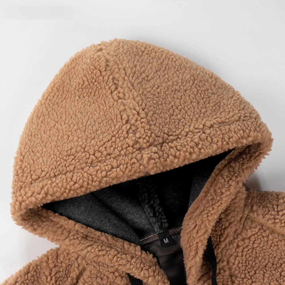 

Warm Wool Hoodies Winter Men Hooded Sweatshirt Solid Pullover Coats Men/Women 2021 Brand Fleece Hoodie Outerwear Drop Shipping