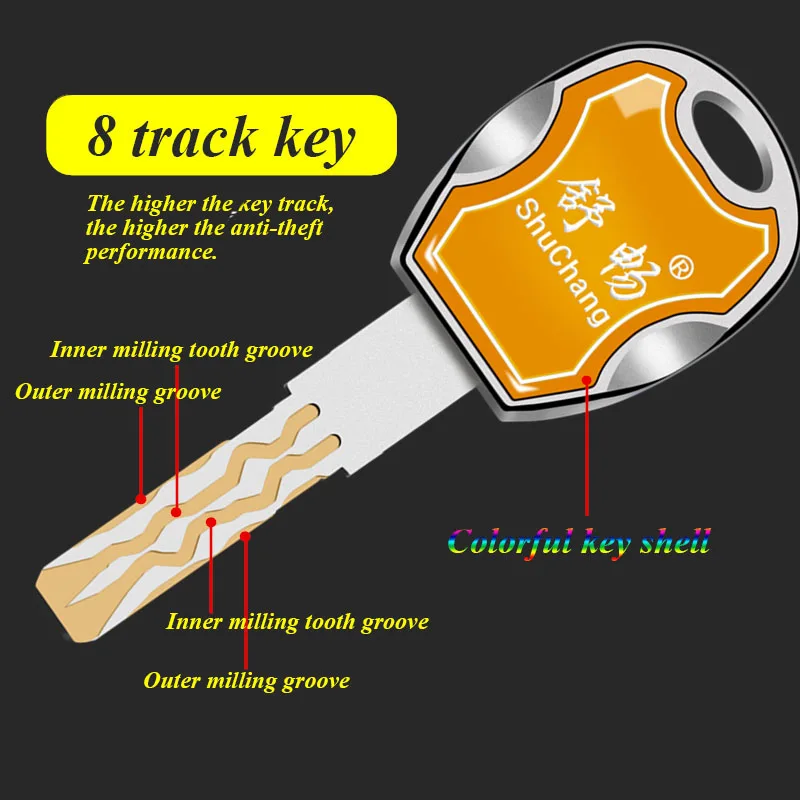 Цилиндр для двери спальни европейского стандарта 70 мм медный замок цилиндр