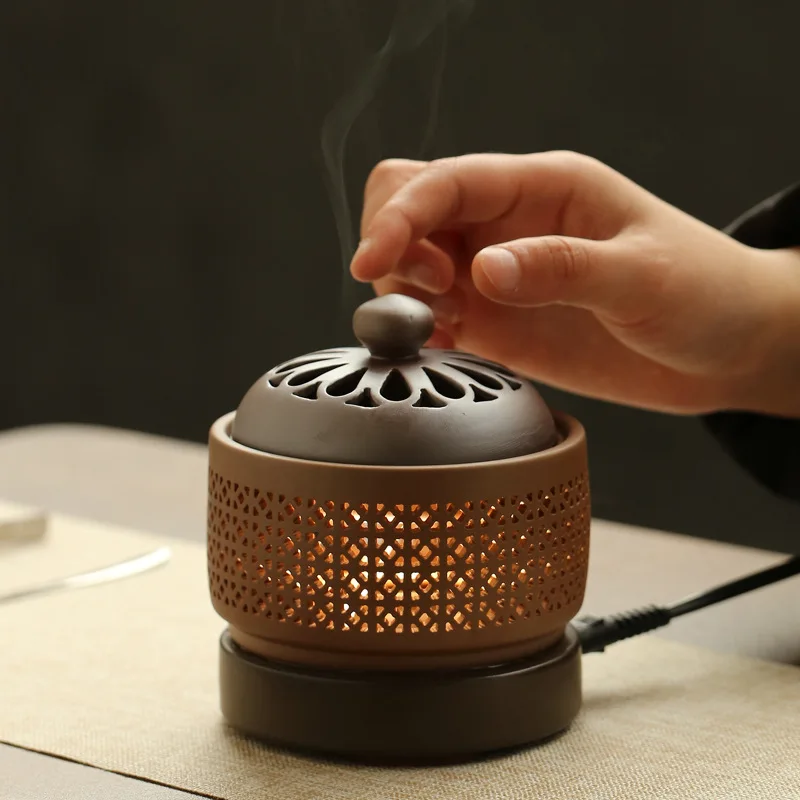 

Modern Electronic Incense Burner Ceramic Household Incense Burner Essential Oil Burner Indoor Bruleur Encens Room Decor EB50XX