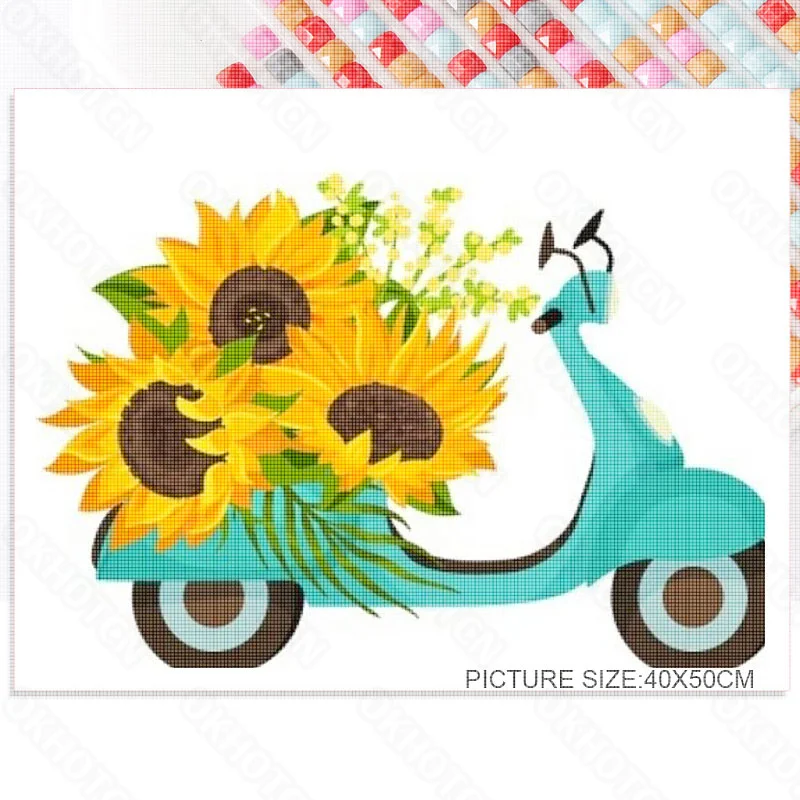 

Diy Diamond Painting Children's Toy Illustration Car Square Diamond Round Diamond Embroidery Mosaic Rhinestone Decoration
