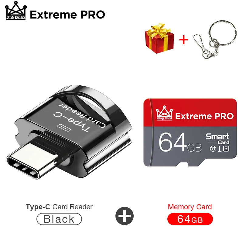 Высокоскоростной кардридер Micro-USB/Type-C карта памяти 4 8 16 32 64 128 256 ГБ TF Micro-SD OTG адаптер для телефона micro sd кардридер - изображение