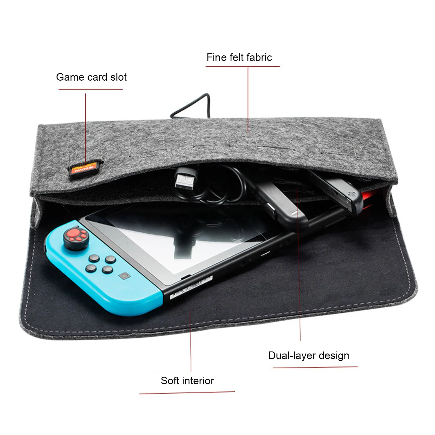Bevigac большой войлочный защитный чехол для путешествий сумка хранения Nintendo Nitendo