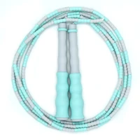 beaded segament jump rope soft adjustable tangle free jump rope fitness skipping rope for women men kids keeping fit training