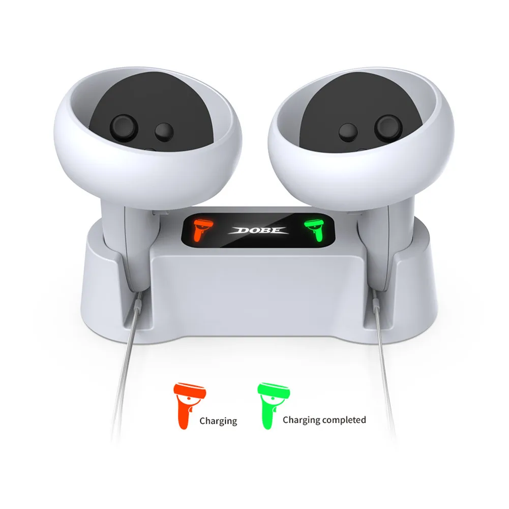 

For Oculus quest2 VR Glasses Handle Charging Base Dual Battery Left&Right Handle Chargers With Charging Indicator Accessories
