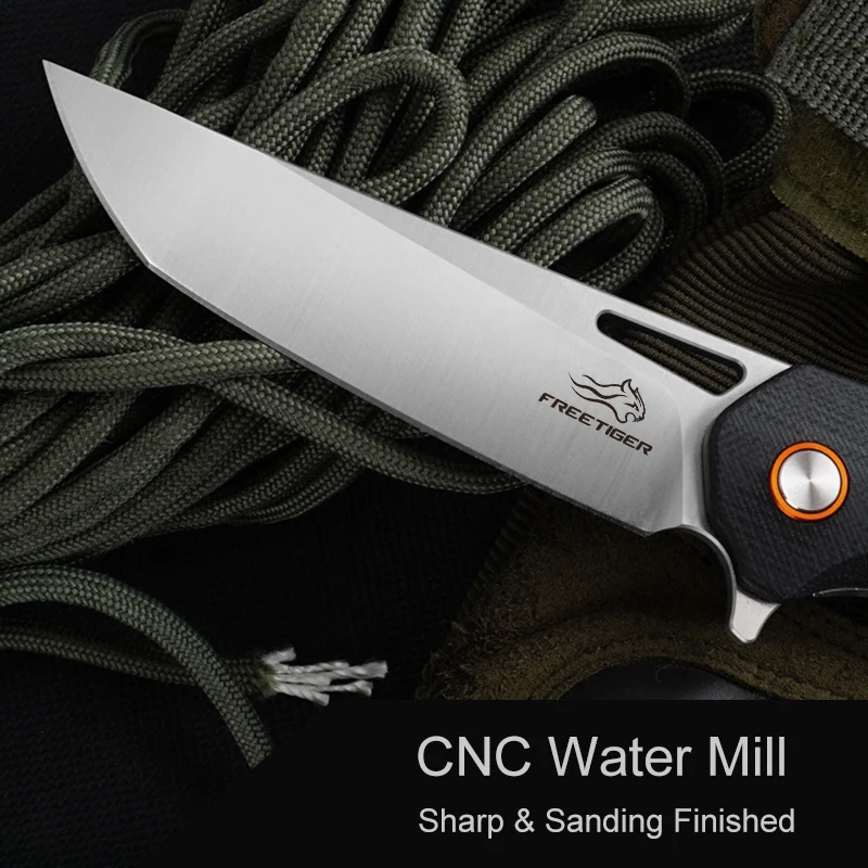 Стальной складной нож FREETIGER FT917 D2 с карманным зажимом портативный маленький