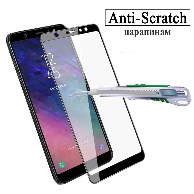Защитное стекло для samsung galaxy a6 plus 2018 закаленное sansung gallery 6a защита экрана a6plus