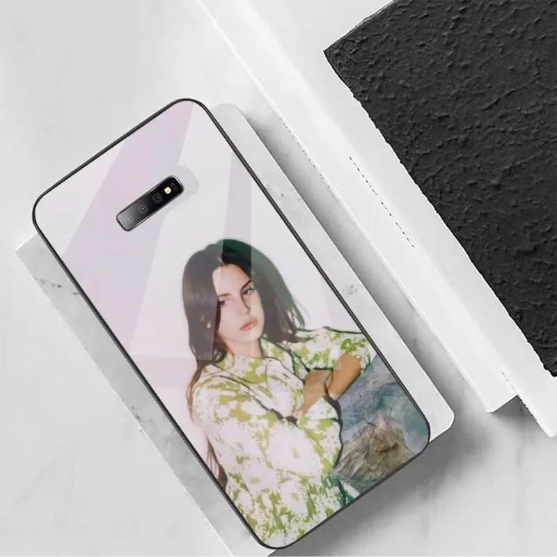 

Lana Del Rey American singer Phone Case Tempered glass For Samsung S6 S7 edge S8 S9 S10 e plus note8 9 10 pro