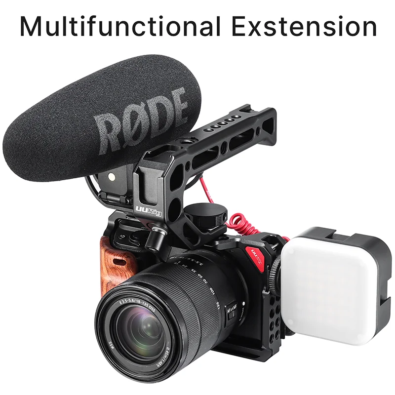 Металлический корпус UURig для камеры Sony A6000 A6100 A6300 A6400 A6500 RIG Arca Swiss Cold Shoe Arri