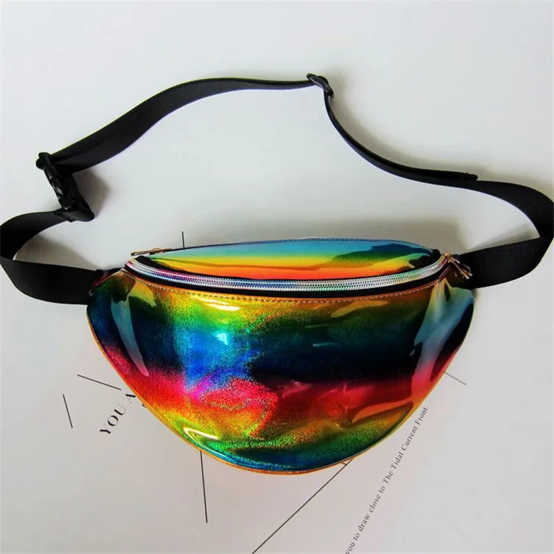 

New Transparent Fanny Pack for Women PVC Laser Waist Bags Female Belt Bag Travel Shoulder Bag Chest Phone Pouch