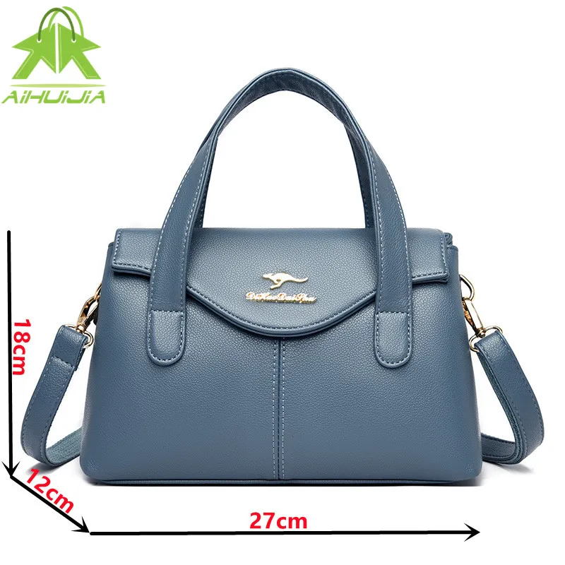 

Luxury Designer Women Handbags High Quality Pu Leather Solid Color Shoulder Bag 2021 High Capacity Travel Female Messenger Bag
