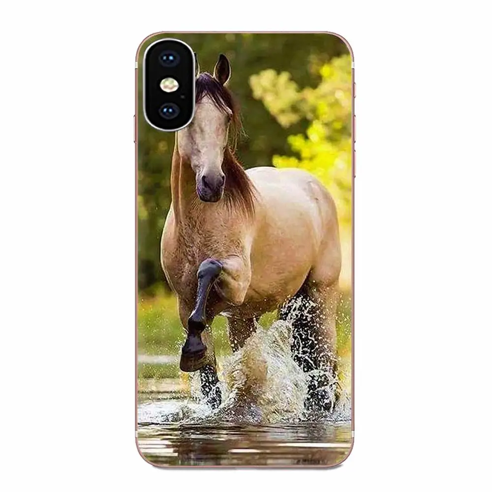 Акварель лошадь лошади Бег для Galaxy J1 J2 J3 J330 J4 J5 J6 J7 J730 J8 2015 2016 2017 2018 мини Pro ТПУ