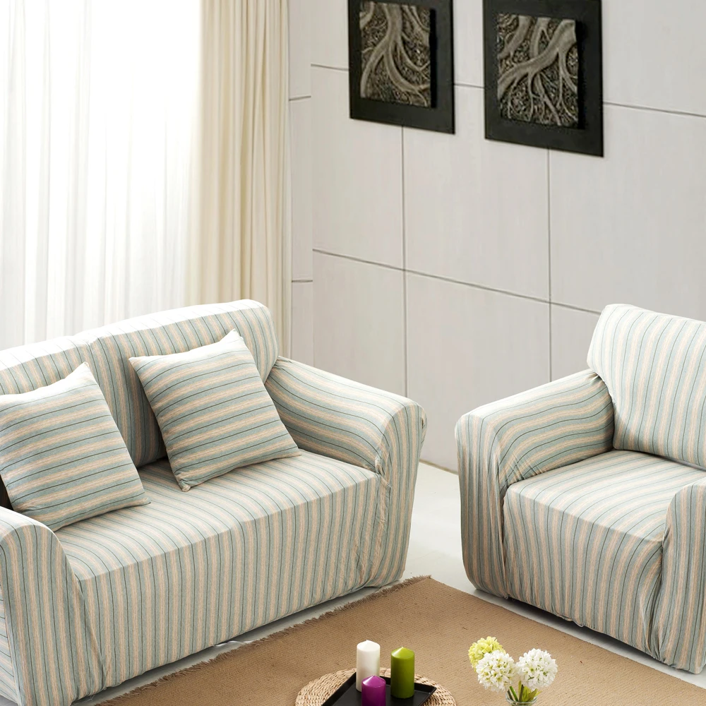 Полоса slipcovers диван крышка плотно Обёрточная бумага все включено секционные