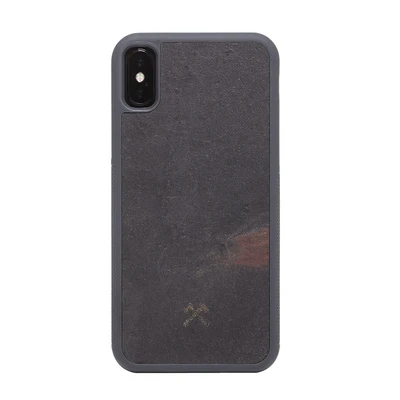 Настоящий камень чехол для телефона для iphone 11 Карбон все включено iphone 11 pro max X XS max камень чехол для телефона текстура уникальный - Цвет: Volcanic ash