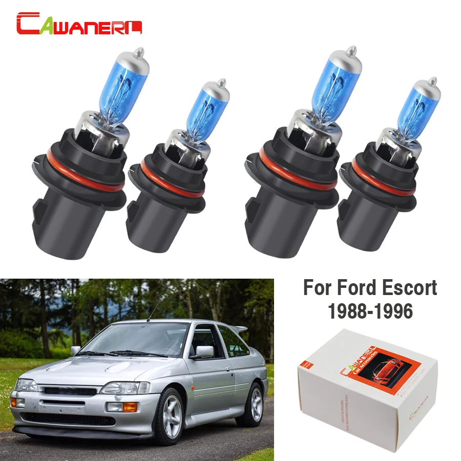 

Cawanerl 2 Pair 100W Halogen Bulb 9004 9007 12V 4300K Car Light Source Headlight High Low Beam For Ford Escort 1988-1996