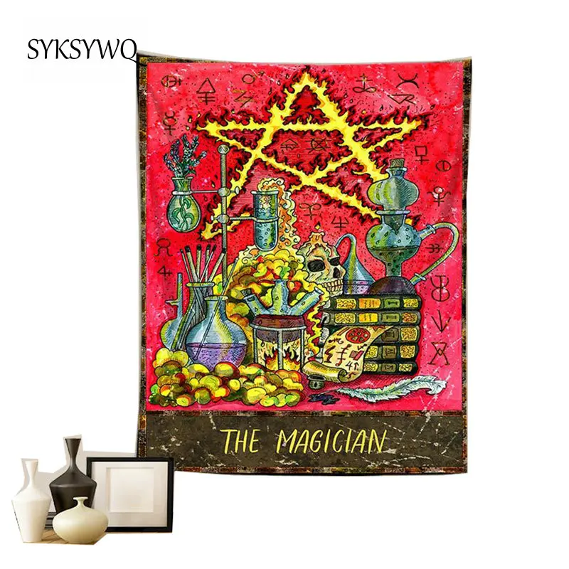 Карты Таро гобелен настенный подвесной волшебник стены плед с рисунком мандалы