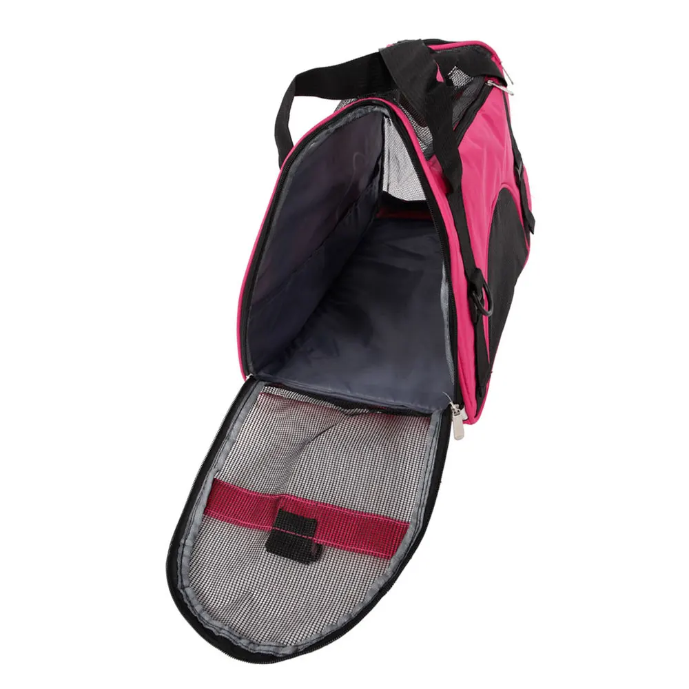 

Hollow-out Portable Breathable Waterproof Pet Handbag Rose Red M