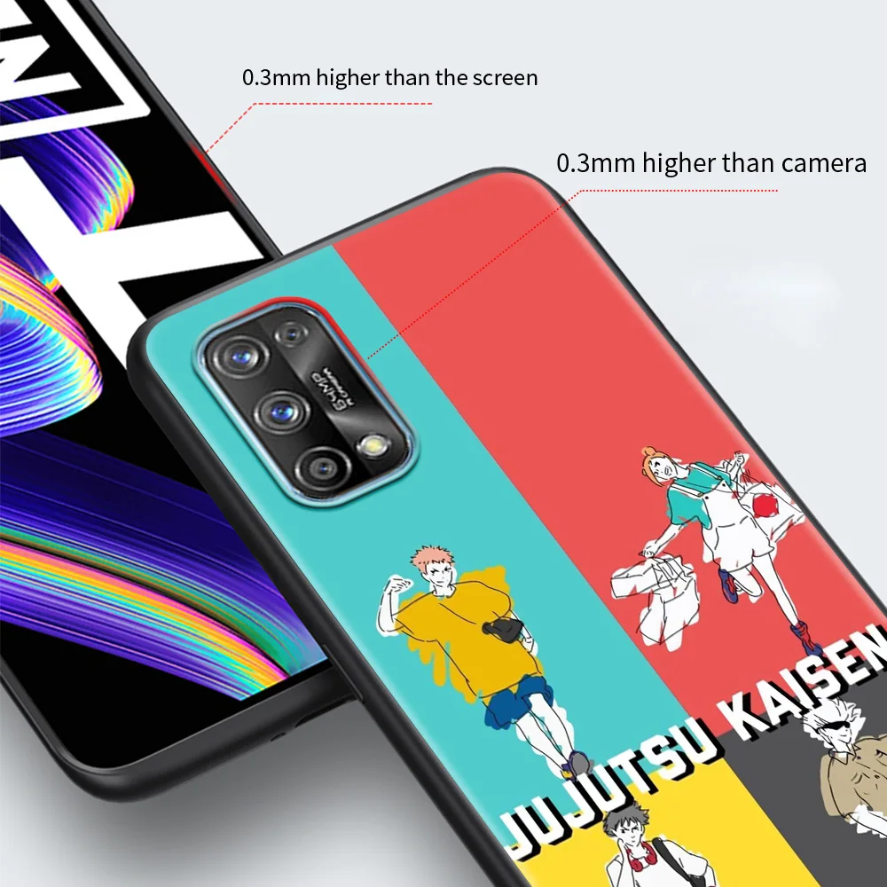 phone case for oppo realme 8 6 7 pro c3 a53 a9 gt xt a93 a52 7i 5 find x2 lite tpu soft cover hot anime jujutsu kaisen free global shipping