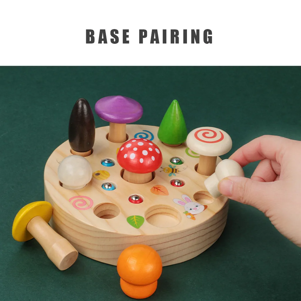 

Wooden Magnetic Catching Toy Color And Shape Matching Interactive Toy toys for baby