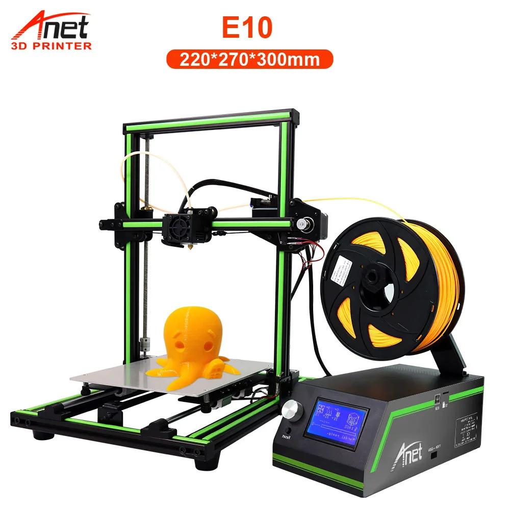 Обновленный Anet E10 E12 E16 настольный 3d принтер с ЖК-дисплеем 12864 офлайн печать Низкий уровень шума 3D DIY Набор принтер большой размер печати