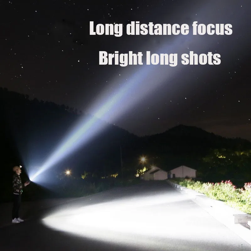 Super Powerful LED Flashlight USB charger lamp hunting led flashlight Waterproof Lamp Ultra Bright Camping tactical | Лампы и