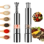 Ручная шлифовальная машина для перца из нержавеющей стали, перцевая шлифовальная машина для соуса большого пальца, портативная мельница для соли и перца, кухонные инструменты
