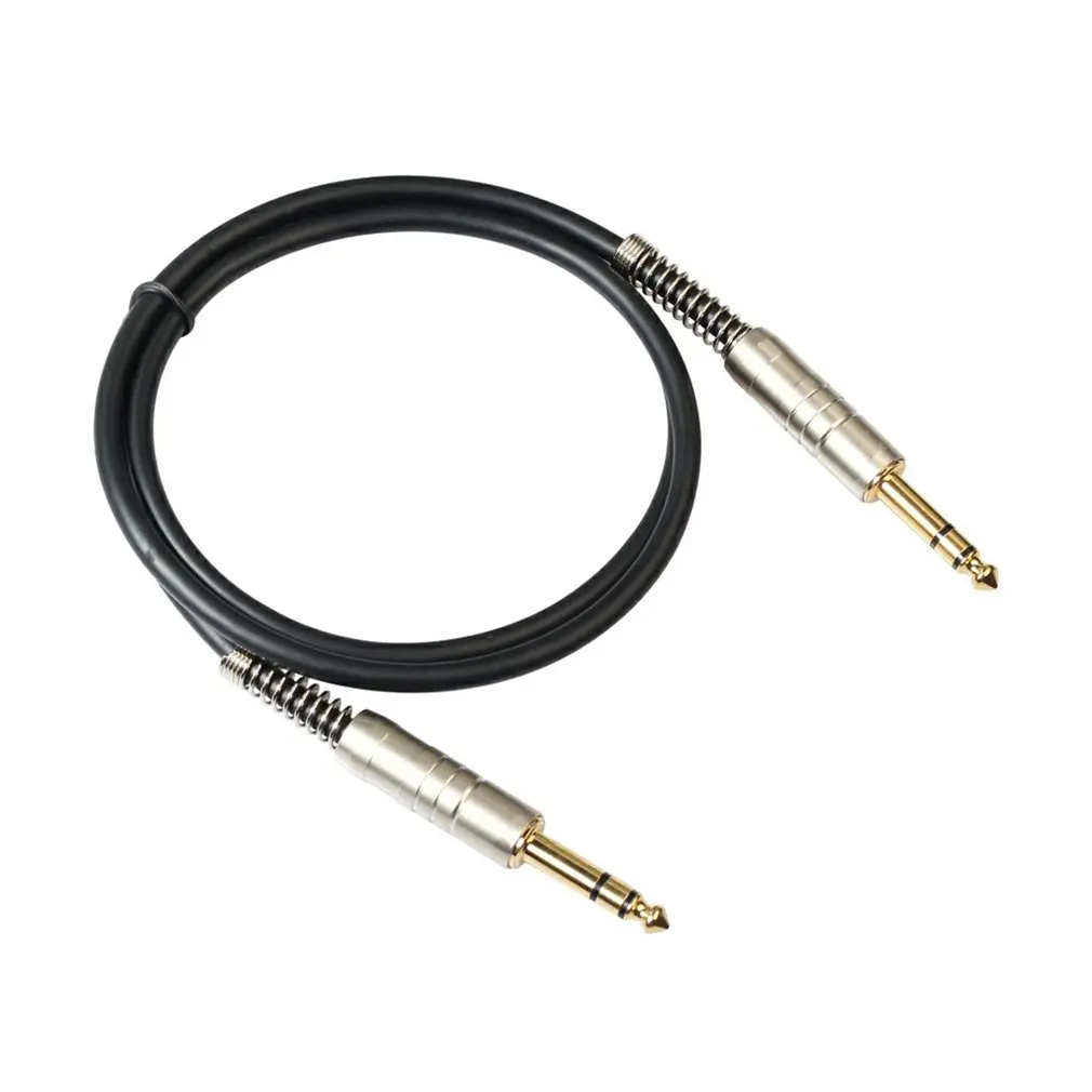 

6.35mm Male To Male Stereo Audio Cable With Metal Housing For Electric Guitar Microphone Power Amplifier Sound Combination