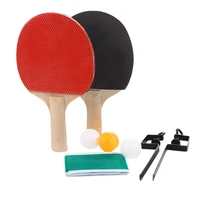 ping pong post net rack paddles quality table tennis rackets set ping pong train adjustable net rack paddle with 3 balls