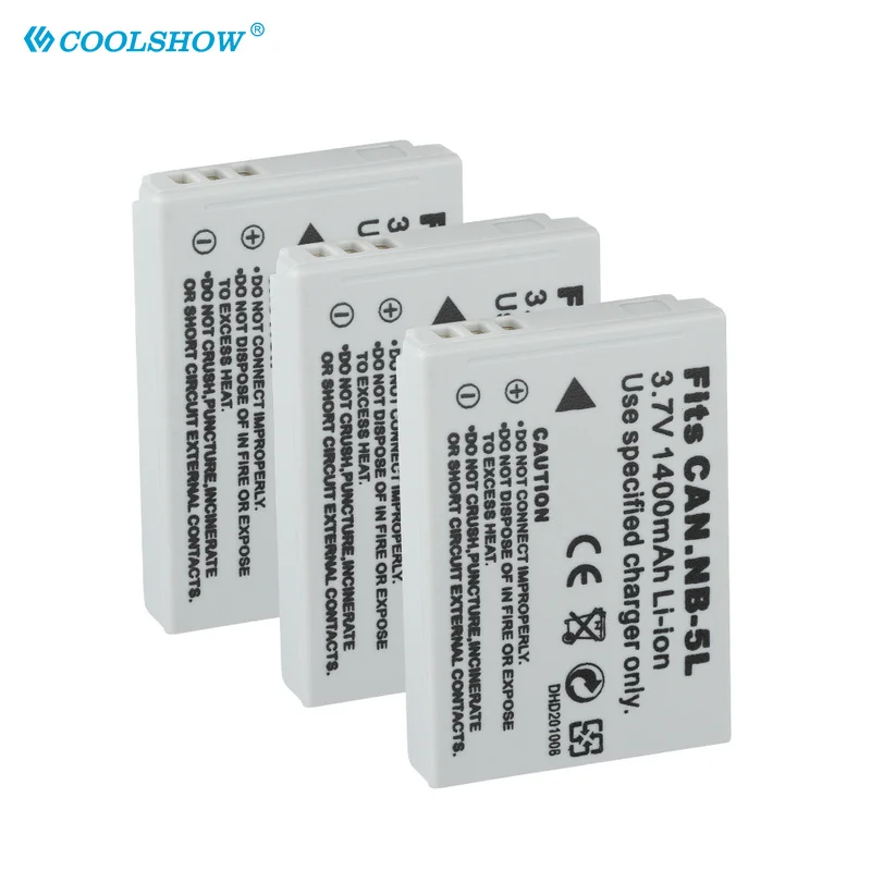 Аккумулятор для камеры NB 5L NB5L, NB-5L для Canon IXUS 800 IS 850 900 TI 950 960 970 980 S110 SX200 SX210 SX220, аккумуляторы 1400 мАч - изображение