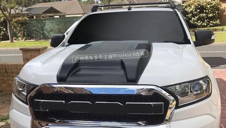 Черный ковш для капота из АБС пластика Ford Ranger T7 Wildtrak Everest ручной работы 2016 2017 2018
