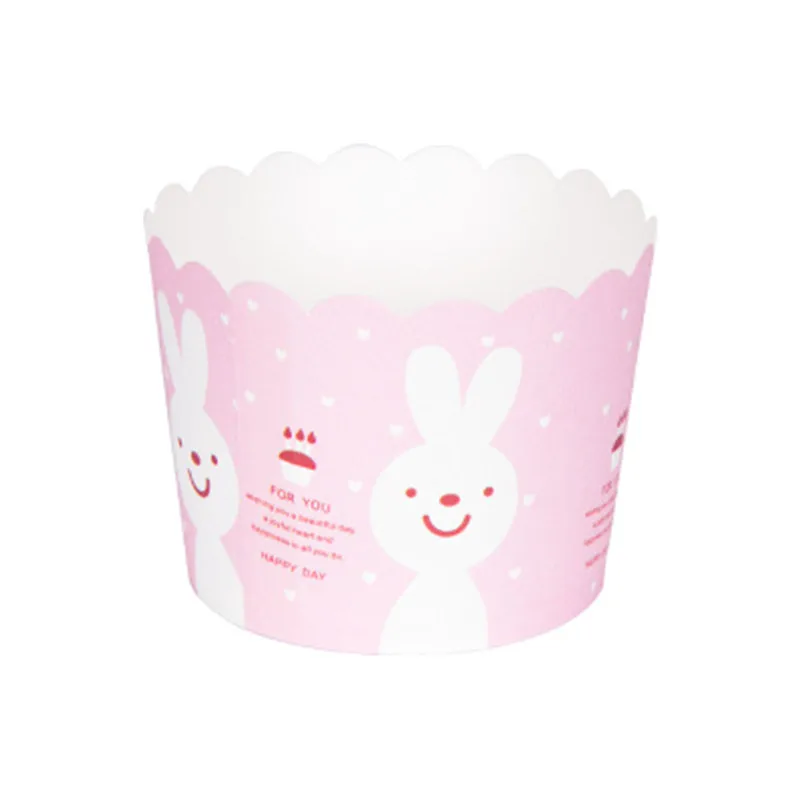 Милый кролик обезьяна Маффин кекс бумажный стаканчик торт коробка чашка лоток