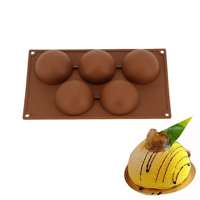 

3D силиконовый полукруг торта прессформы выпечки инструменты для шоколадный десерт брауни формы для украшения аксессуары