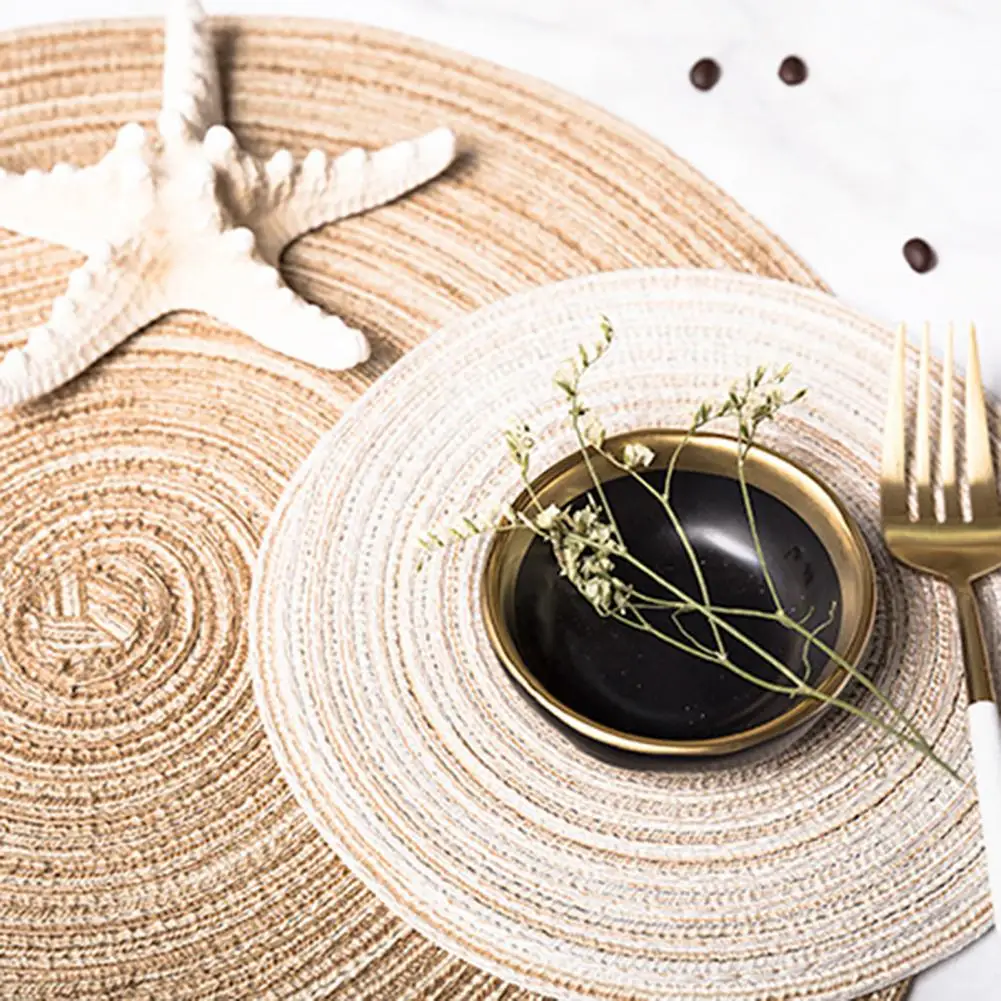 Обеденный коврик нескользящий для стола круглая термоизоляционная подставка