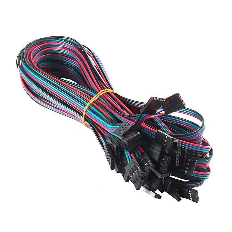 

MEGA 5PCS/lot 4Pin Female to Female Dupont Cables 700mm 1000mm Dupont Jumper Wires 4Pin 3D Printer Parts for Motors Mainboard