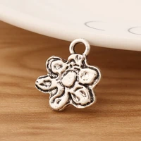 20 pieces tibetan silver flower charms beads for necklace bracelet jewellery making accessories 19x17mm