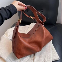 high capacity big solid bucket shoulder crossbody messenger bag for women 2021 pu leather winter simple designer purses handbags
