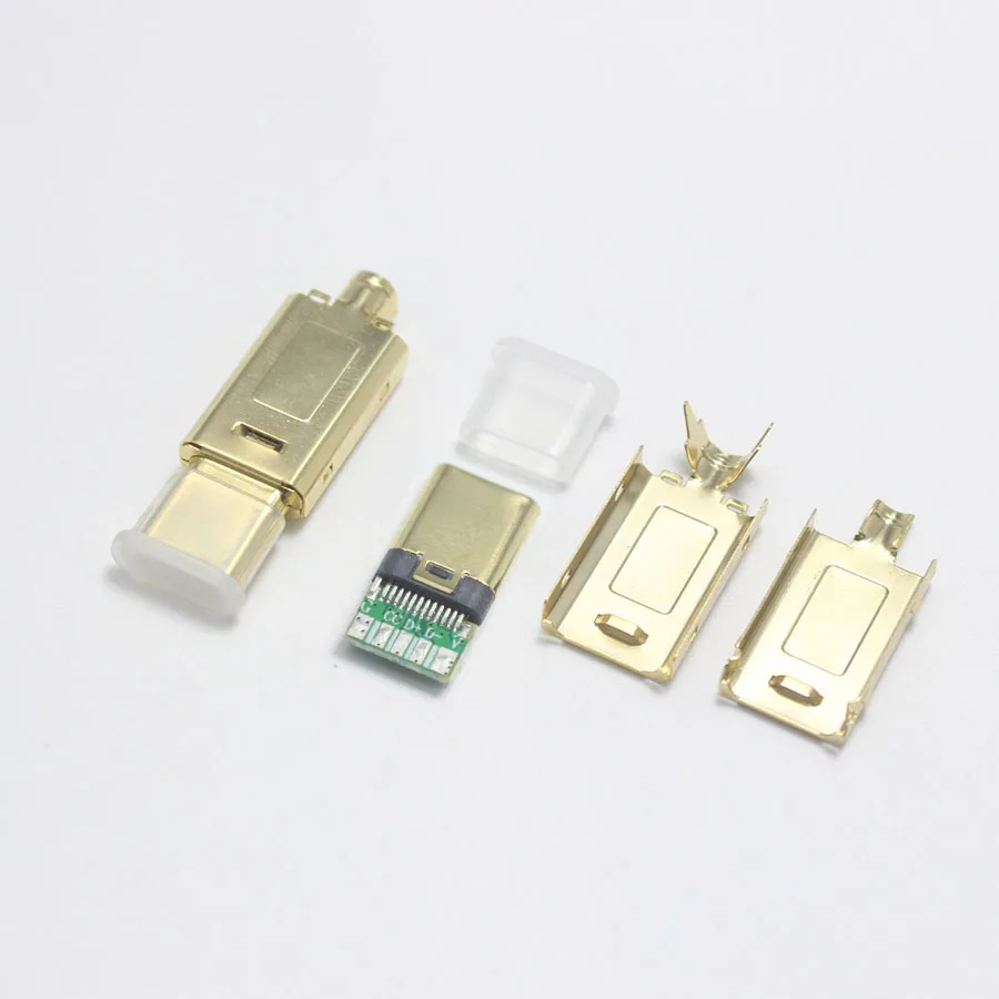 EClyxun 2 комплекта OTG 5P Type C для разъема типа медной сварки двусторонний штекер
