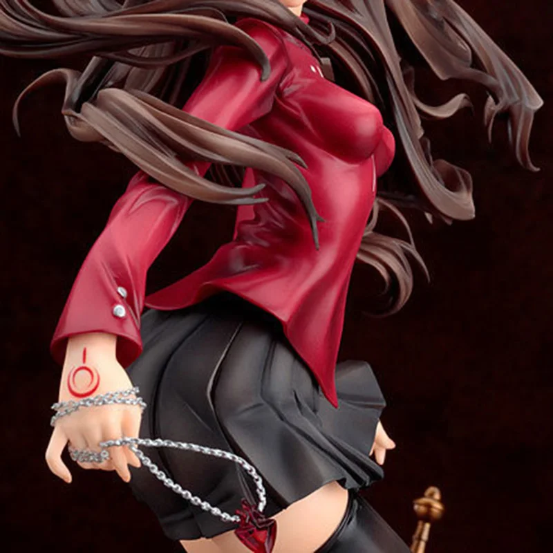 

Fate Saber Stay Night WAVE Fate Tohsaka Rin In Red Dress Sexy Girl Action Figure Unlimited Blade Model Japan Doll Toys Gift 26CM