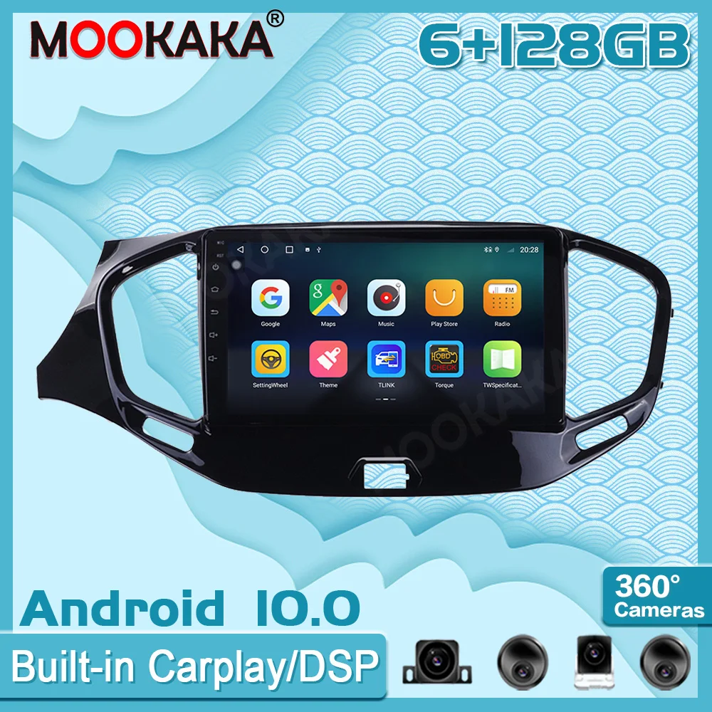 6 + 128G Android 10 для LADA Vesta Cross Sport 2015-2019 Автоматическая камера объемного обзора