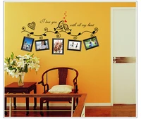 large size family tree photo frames on the tree branches and soaring birds brown decorative wall stickers arttive wall stickers