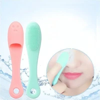 1pc blackhead cleanser nose pore wash pad brush cleaner remover finger exfoliating cleansing skin care beauty facial care tools