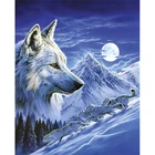 5D Снежная гора Алмазная картина с изображением волка Вышивка крестом Алмазная мозаика Бриллиантовая украшающая картина для домашнего декора