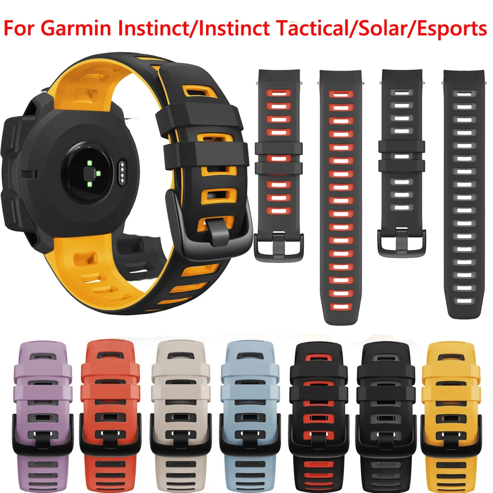 

Силиконовый спортивный ремешок для смарт-часов Garmin инстинкт/инстинкт Tide/Киберспорт/Солнечный/Тактический сменный ремешок для наручных час...