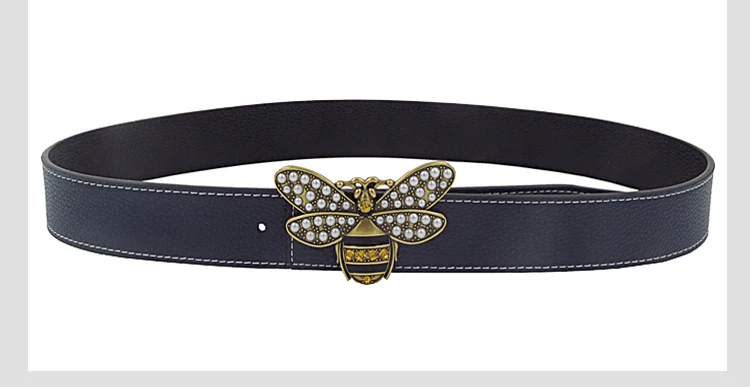 Западные Стразы Peal Bee, Пряжка из сплава, кожаный женский ремень, модный, карамельный цвет, джинсы, повседневные брюки, женский ремень