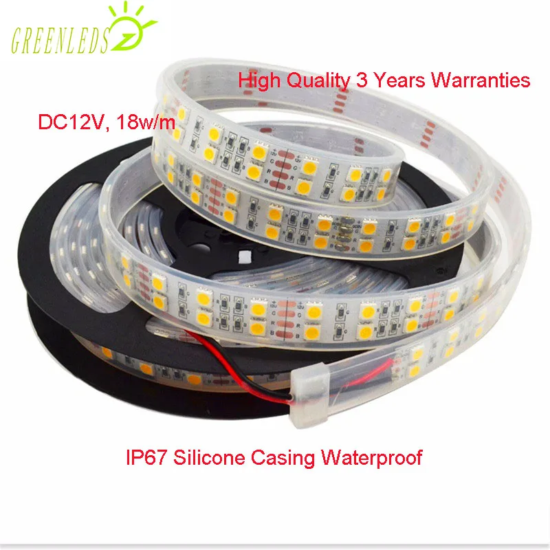 Светодиодные ленты SMD5050 водостойкие IP20/IP67 120 светодисветодиодный s/m двухрядные