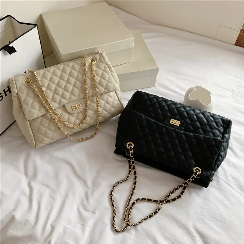 

Soft leather big bag women autumn and winter large capacity one-shoulder women's bag chain portable messenger bag