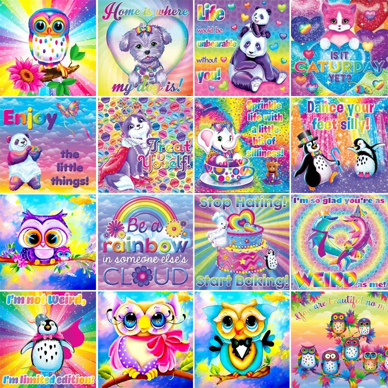 

5D алмазная вышивка ing color с животными, собаками, кошками, сова, украшение для дома, полноразмерная и круглая Алмазная вышивка крестиком, мозаи...