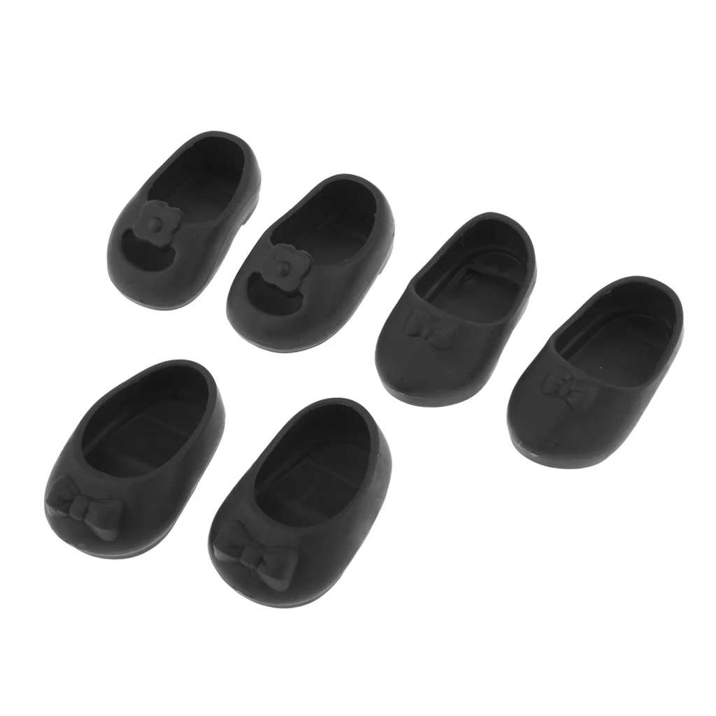 3 пар/компл.. Обувь сандалии тапочки для куклы меллчан 25 см наряд Accs Black | Игрушки и