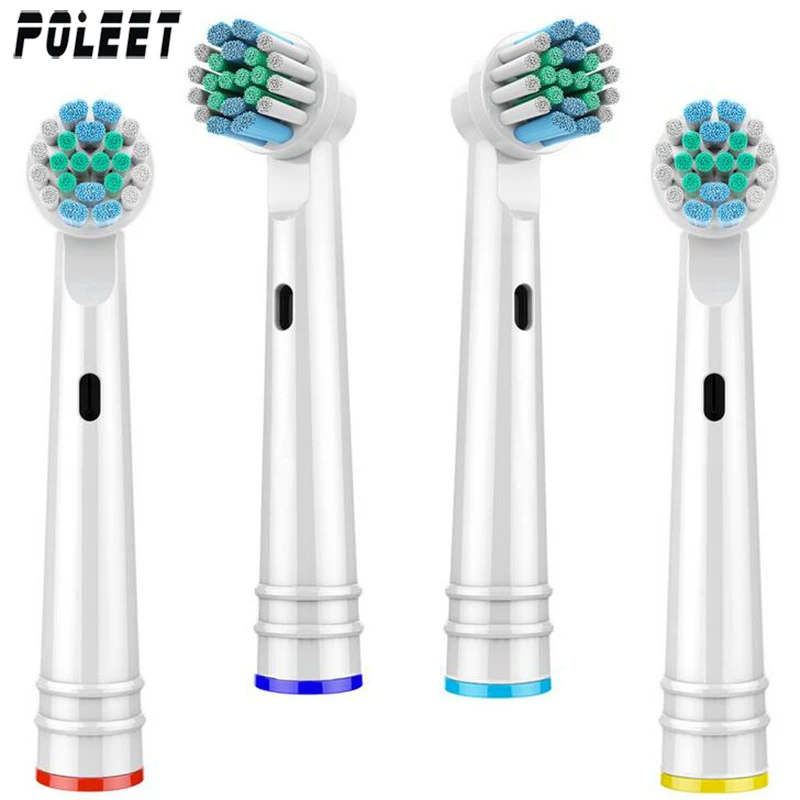 Poleet 8PCS Electric Tooth Brush Head EB17-P for Braun Oral B SB17A SB-17A Soft Bristle Vitality Dual Clean Professional Care | Бытовая
