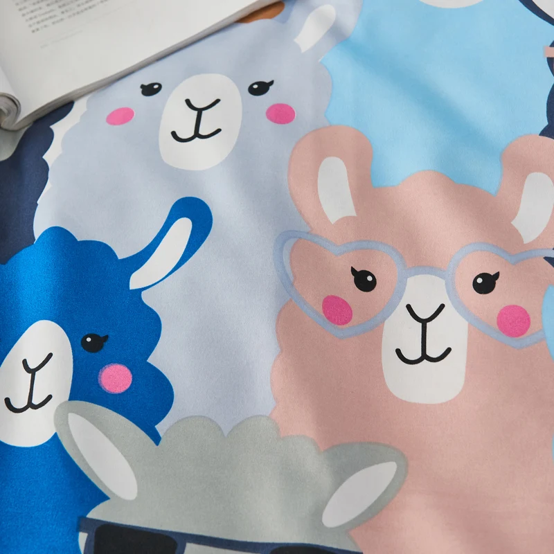 

Cartoon Animals Series Duvet Cover 3pcs Quilt Cover Pillowcases Cute Bedding Set King Size Comforter Cover Bedclothes for Kids